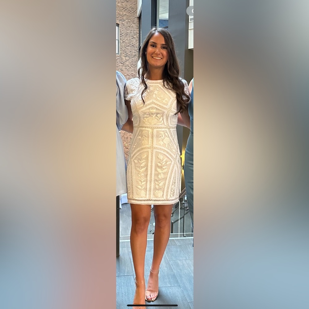 Lulus Spread Your Shine White Sequin Embroidered Dress